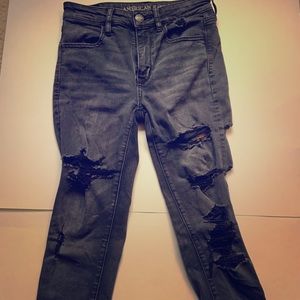 american eagle jeans- black size 4 ☆